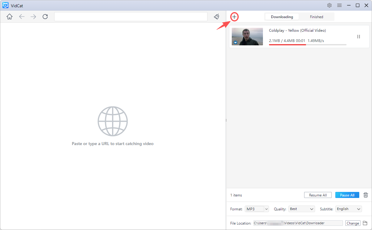 download audio from a single url