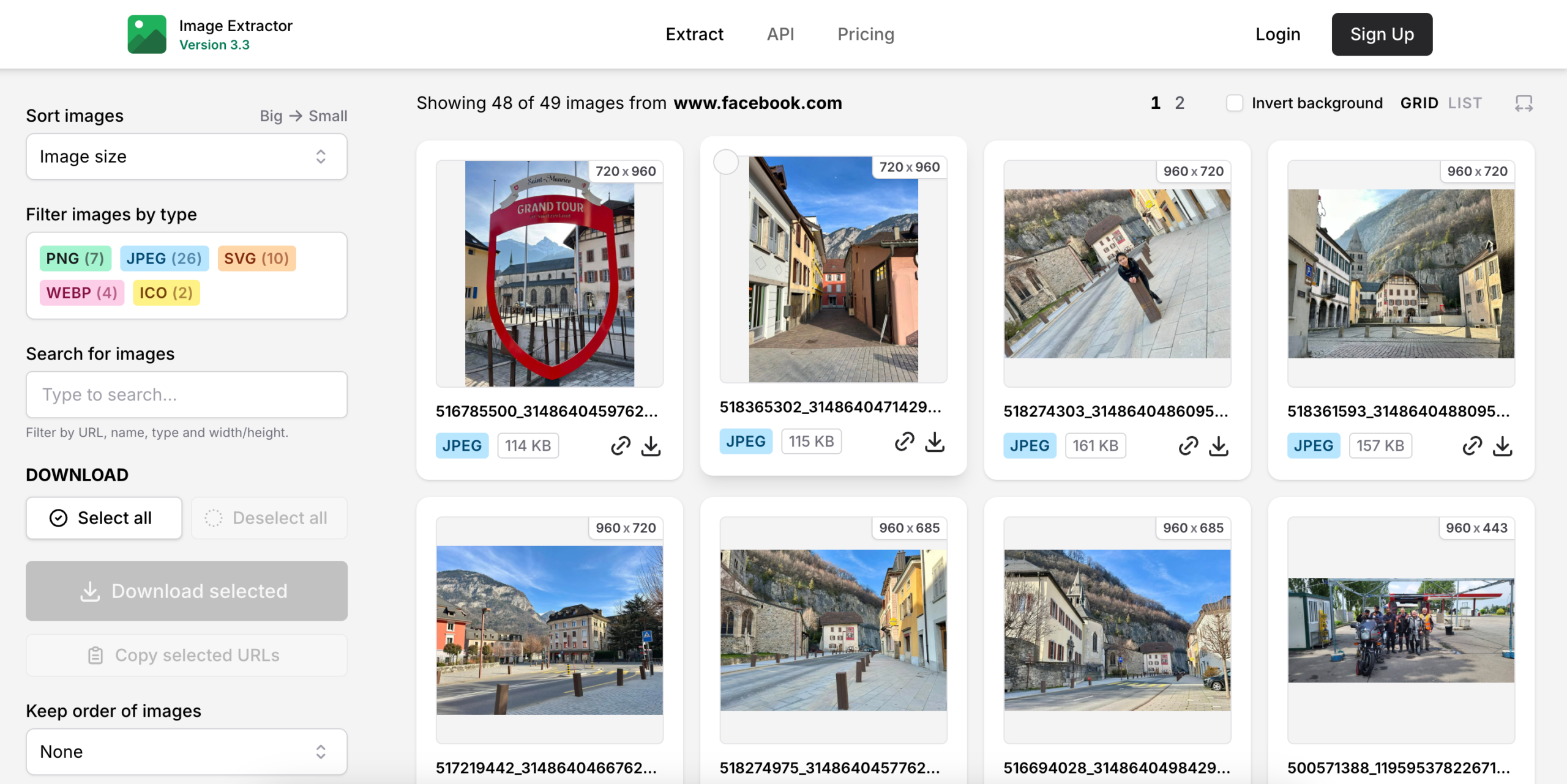download facebook album photos with online downloader