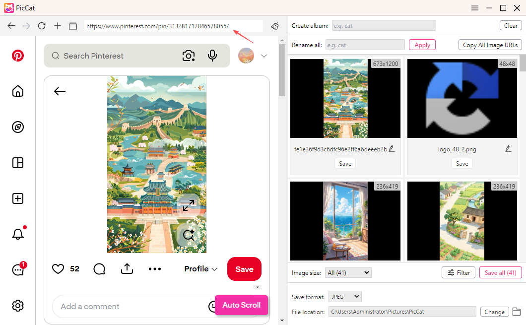 download images from a page
