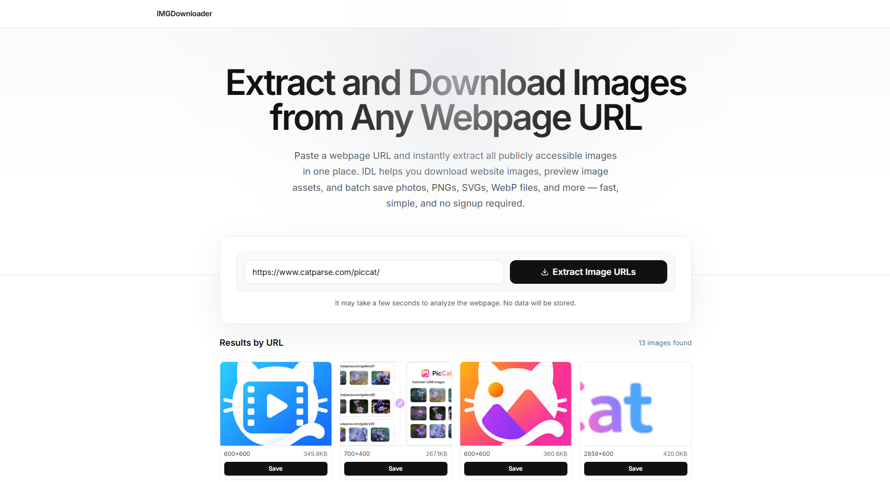imgdownloader download piccat website images