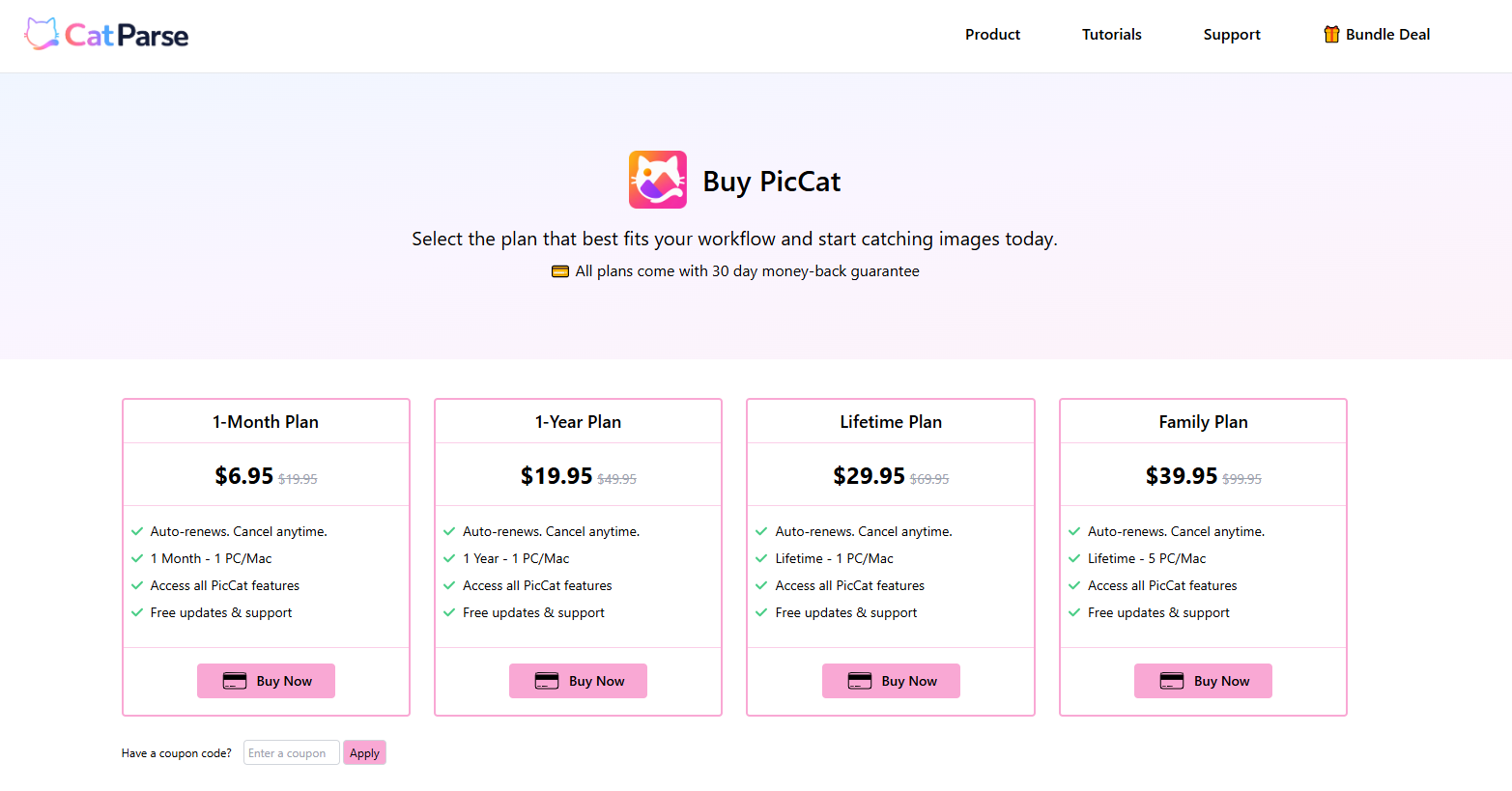 piccat pricing