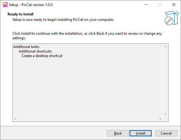 start piccat installation